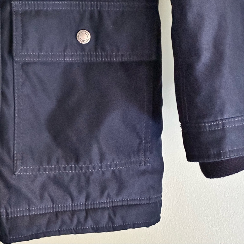 Abercrombie Kids Jacket Faux Fur Lined Multiple Pockets Navy Size 10/12 - Picture 5 of 13